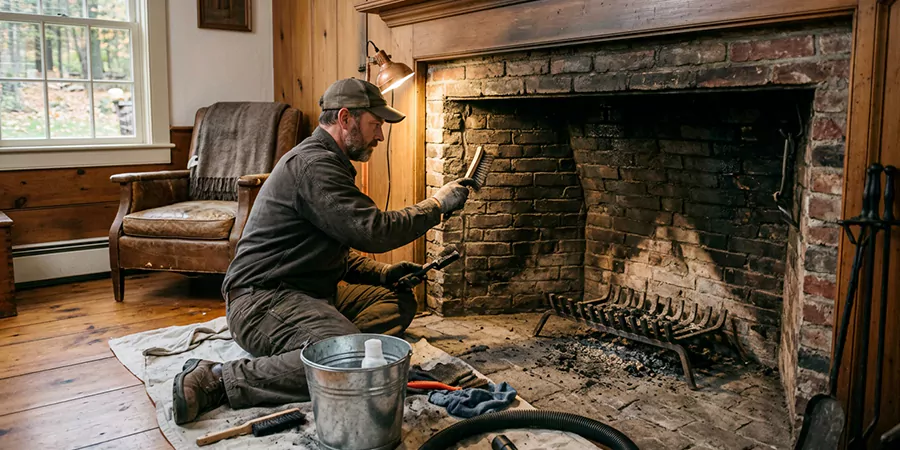 Inglenook and Coal Burning Fireplace Restoration Norwalk