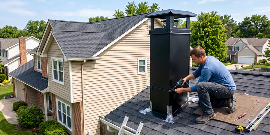 Prefab Chimney Chase Installation Norwalk